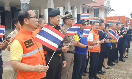 สกลนคร ปล่อยขบวนเครื่องอุปโภคบริโภค เครื่องจักรกลสนับสนุนทหารชายแดน
