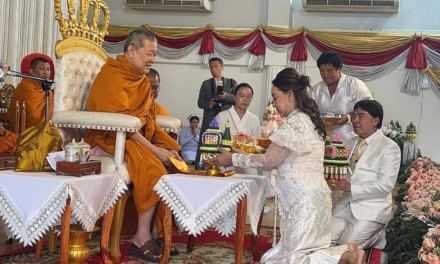 ศรีสะเกษ จัดพิธีอุปสมบทหมู่ 138 รูป พร้อมอัญเชิญพระบรมสารีริกธาตุจากศรีลังกา ประดิษฐานองค์พระธาตุเกศแก้วจุฬามณี