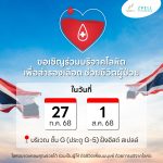ฟิวเจอร์พาร์ค – สเปลล์ ขอเป็นส่วนหนึ่งในการช่วยเหลือพี่น้องไทย เชิญชวนร่วมบริจาคโลหิต ฝ่าวิกฤตโลหิตขาดแคลน
