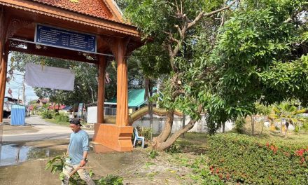 แพร่ อบต.ป่าแดง “มอบให้” จนท.งานป้องกันฯ ดำเนินการตัดแต่งและเคลื่อนย้ายกิ่งไม้ขนาดใหญ่ ที่ วัดหนองแขม