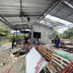 ลำปาง สำนักงานป้องกันและบรรเทาสาธารณภัยจังหวัดลำปาง สาขาเถิน รายงานเหตุระเบิดในพื้นที่ ต.ล้อมแรด อ.เถิน