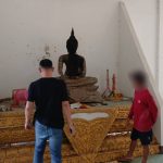 พะเยา รวบชายต้องสงสัยเผาพระพุทธรูป ตรวจฉี่พบสีม่วง สารภาพเสพยาบ้าอาละวาดก่อนก่อเหตุ