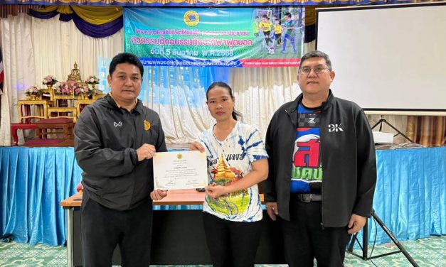 แพร่ ทต. เด่นชัยฯ เปิดการฝึกอบรมทักษะกีฬาฟุตบอลและฟุตซอลขั้นพื้นฐานและขั้นสูง “จุดประกายความฝันเยาวชนสู่นักเตะอาชีพ” ประจำปี 2568