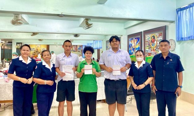 เหล่ากาชาดจังหวัดพังงา ออกหน่วยรับบริจาคโลหิต ณ โรงเรียนตะกั่วป่า“เสนานุกูล” ตำบลบางนายสี อำเภอตะกั่วป่า จังหวัดพังงา