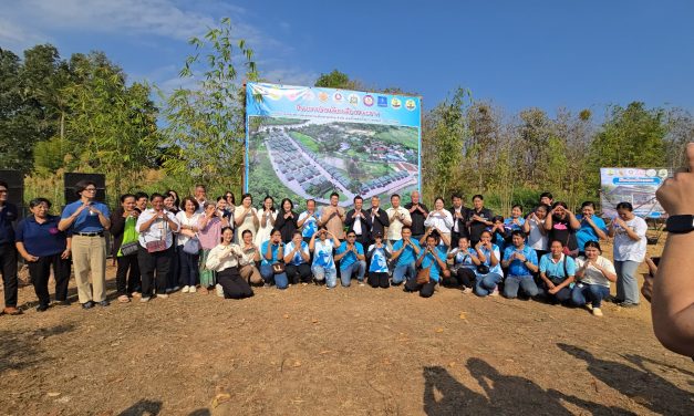 รองผู้ว่าเมืองกาญจน์ ประธานพิธียกเสาเอก และโครงการบ้านมั่นคงเมืองท่ามะขาม ด้วยบรรยากาศแสนอบอุ่น