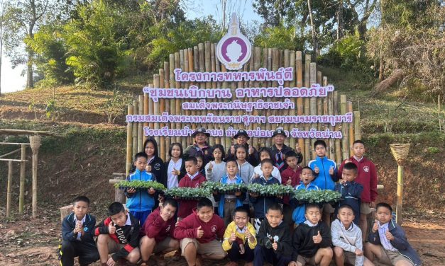 น่าน โครงการทหารพันธุดี “ชุมชนเบิกบาน อาหารปลอดภัย” พัฒนาแหล่งอาหาร และสร้างแหล่งเรียนรู้ 