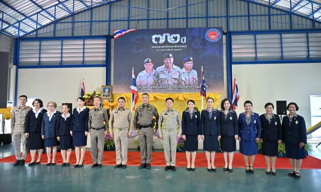 สมาชิกกองอาสารักษาดินแดนจังหวัดนครปฐม ร่วมกล่าวคำปฏิญาณตน เนื่องในวันคล้ายวันสถาปนากองอาสารักษาดินแดน ครบรอบ 72 ปี