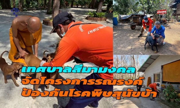 ปากช่อง เทศบาลสีมามงคลจัดโครงการรณรงค์ป้องกันโรคพิษสุนัขบ้า