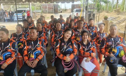 กาญจนบุรี กู้ภัยทางหลวงกาญจนบุรี จัดโครงการฝึกอบรมพัฒนาศักยภาพการกู้ภัยทางน้ำ ครั้งที่ 1