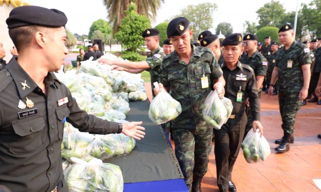 พิษณุโลก แม่ทัพภาคที่ 3 มอบมะม่วงช่วยเหลือเกษตรกร แจกจ่ายกำลังพล พร้อมมอบเสื้อยืดให้น้องทหาร สร้างขวัญกำลังใจภายในหน่วยทหาร