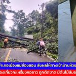 ฝนถล่มอำเภอเมืองแม่ฮ่องสอน ส่งผลให้ทางเข้าบ้านห้วยเสือเฒ่า หมู่บ้านท่องเที่ยวกะเหรี่ยงคอยาว ถูกตัดขาด มีต้นไม้ล้มขวางถนน