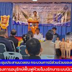 สกลนคร กรมน้ำประชุมประสานมวลชน กระบวนการมีส่วนร่วมของประชาชน โครงการอนุรักษ์ฟื้นฟูห้วยโมงรักษาระบบนิเวศ สนับสนุนแผนการพัฒนาหนองหาร