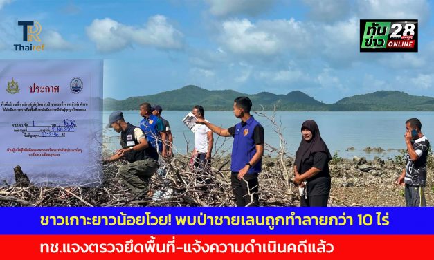 พังงา-ชาวเกาะยาวน้อยโวย! พบป่าชายเลนถูกทำลายกว่า 10 ไร่ ด้าน ทช.แจงตรวจยึดพื้นที่-แจ้งความดำเนินคดีแล้ว