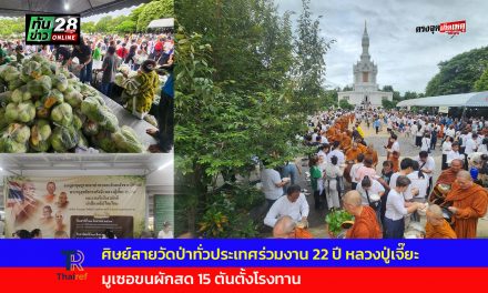 ปทุมธานี ศิษย์สายวัดป่าทั่วประเทศร่วมงาน 22 ปี หลวงปู่เจี๊ยะ มูเซอขนผักสด 15 ตันตั้งโรงทาน